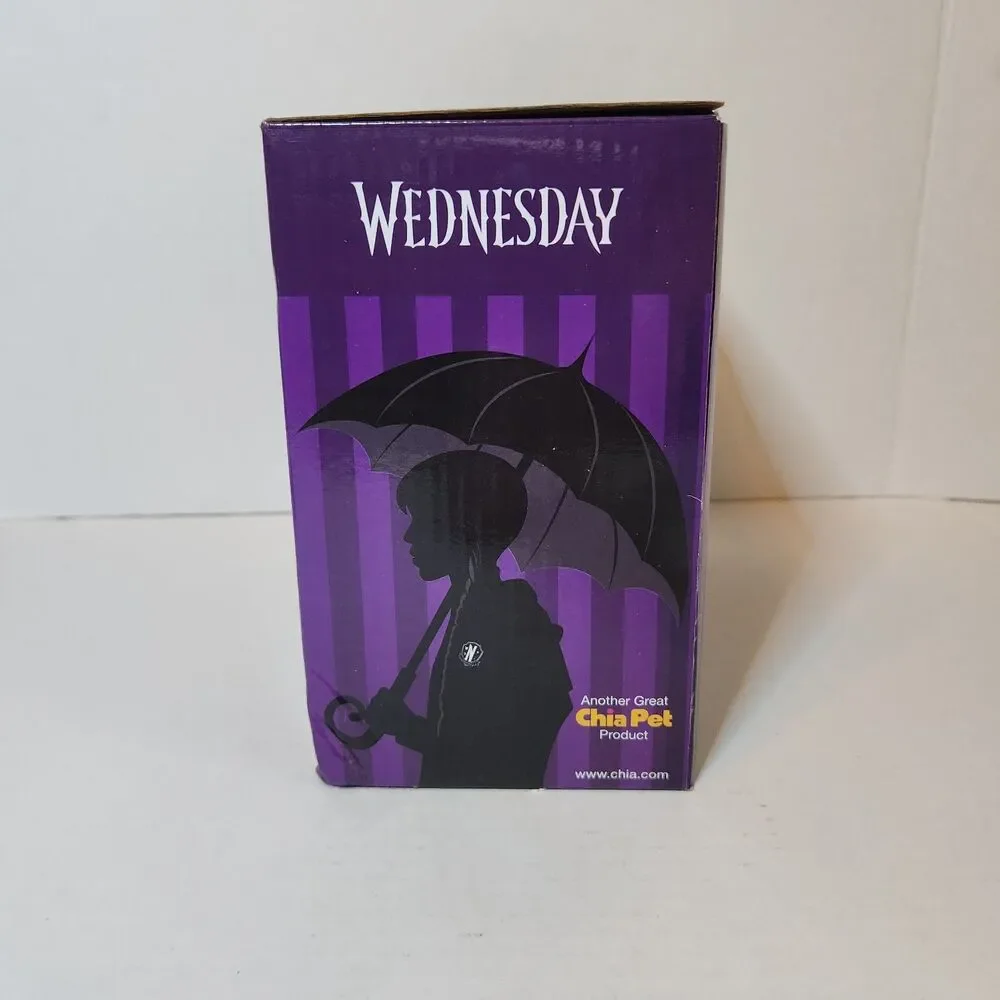 Wednesday Addams Chia Pet Grow Now for Halloween New in Box with Seeds